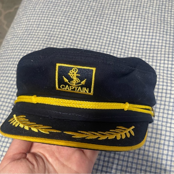 Navy Blue Captain Sailor Fashion Hat— ONE SIZE - Picture 3 of 3